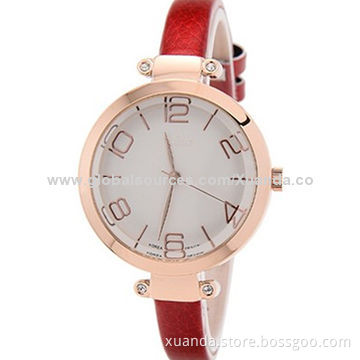 Fashion watch, japan movt. watch for woman style, alloy case, genuine leatherNew